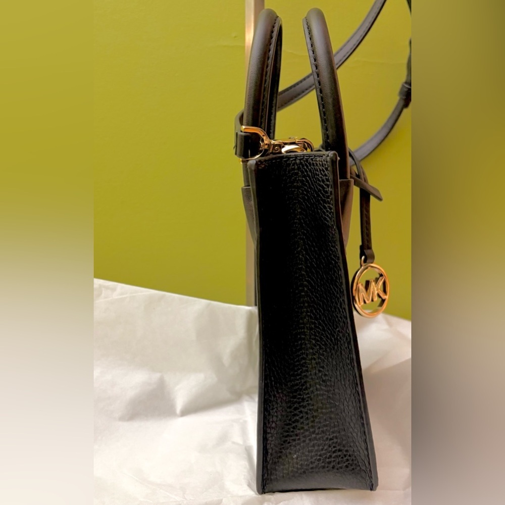 Michael Kors Mercer Extra-Small Pebbled Leather Crossbody Bag - Picture 4 of 10